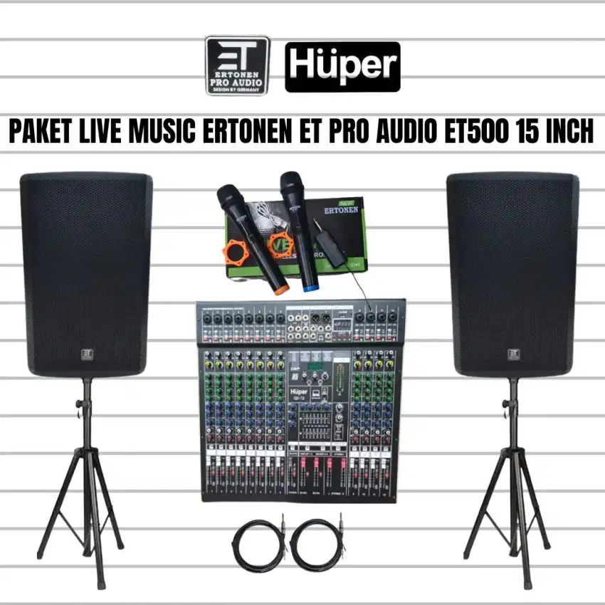 Paket Sound System Live Music Ertonen Huper 15 inch High Quality