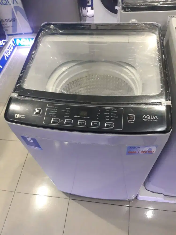Mesin cuci Top Loading Aqua 8 Kg AQW-810DD