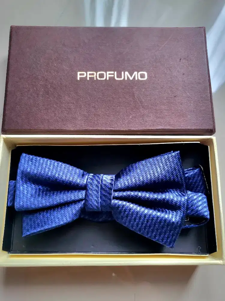 Dasi Kupu-Kupu PROFUMO biru tua mewah original ya