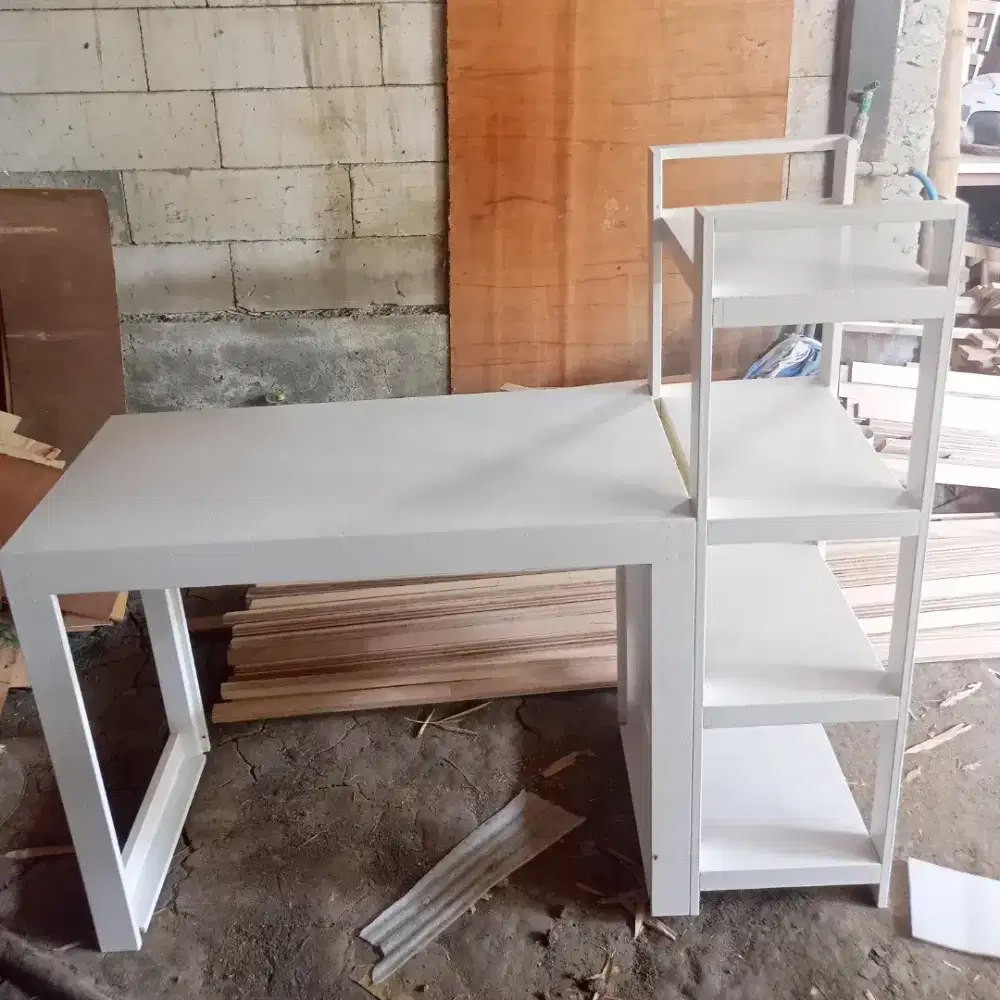 Meja belajar anak, meja komputer rak