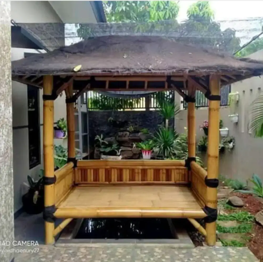 Rumah pagar | saung bambu | saung gajebo