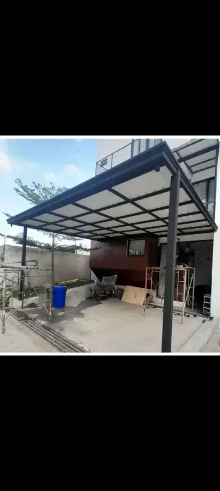 Kanopi alderon double layer besi hollo galvanis