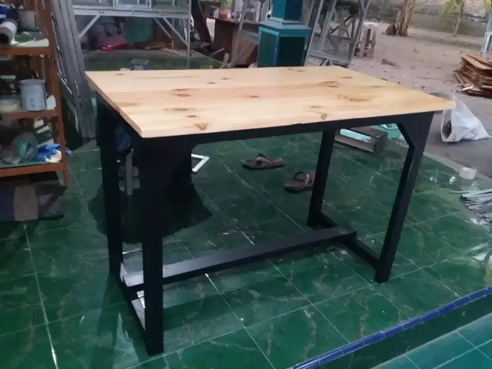 Meja warkop meja restoran meja laptop meja tamu bahan jati belanda
