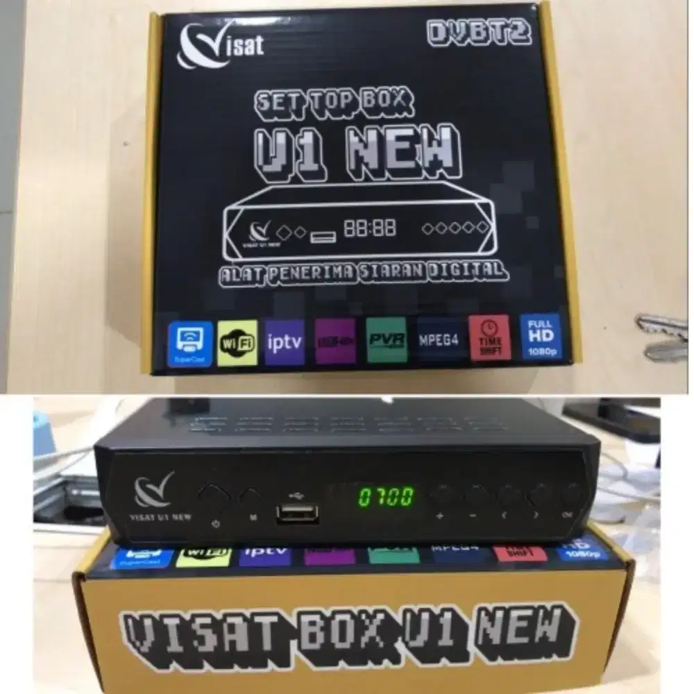 Set Top Box Tv DVB-T2 Visat-U1 Digital