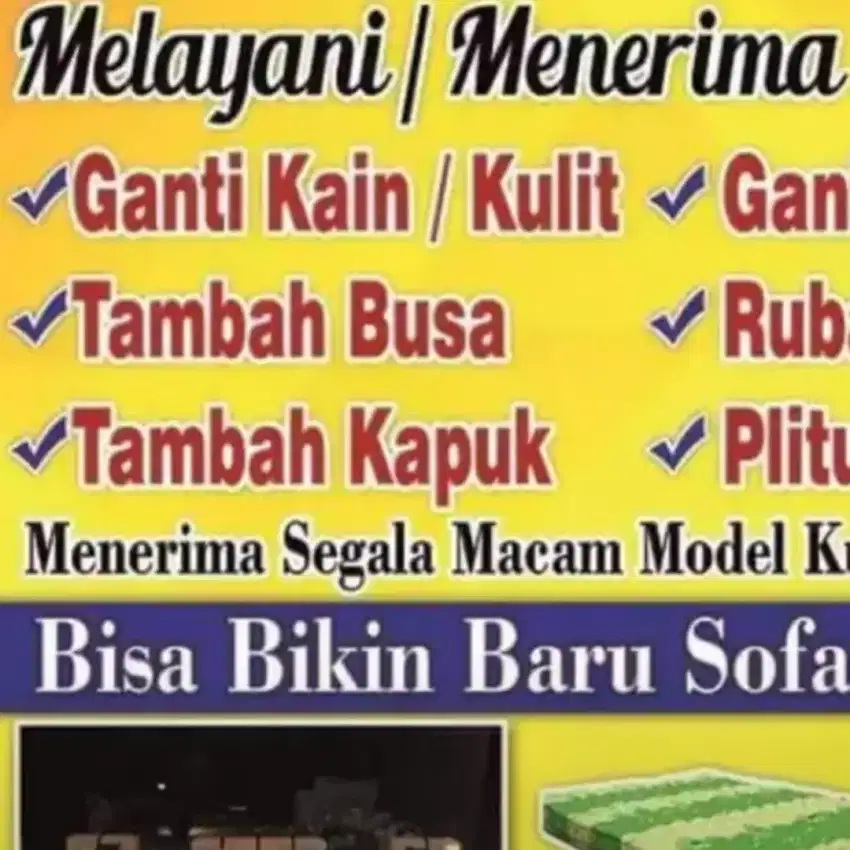 Mebel.maolah sofa pesananan sesuai uk&ruangan serta perbaikan sofa dll