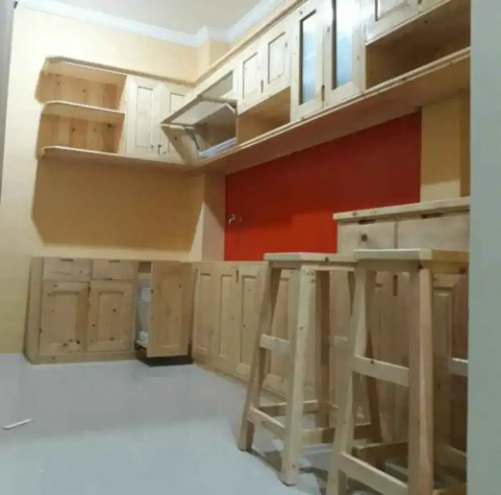 Kitchen set bahan Jati Belanda atau HPL