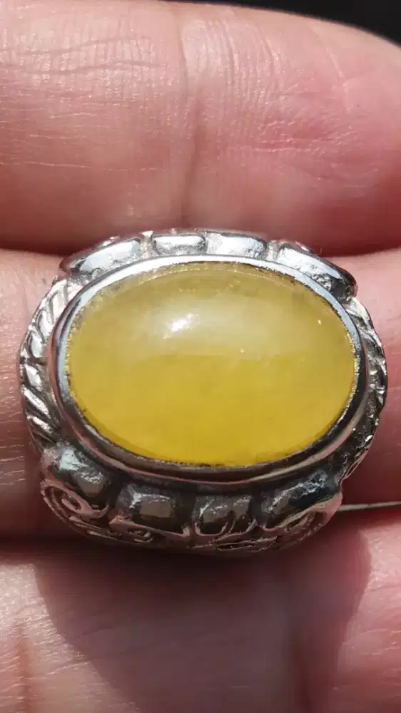 Jual Batu Cincin Yellow Jadite Jade Lawasss Antique Good Condition