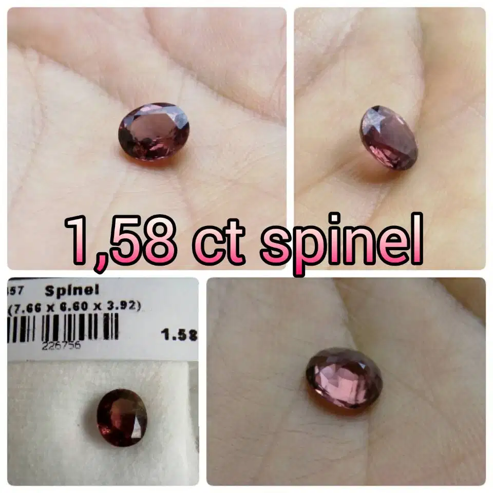 Natural 1,58 Carat Oval 8 x 7 mm red orange Spinel Srilanka