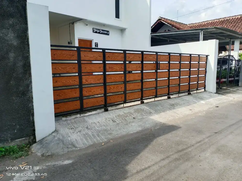 Pintu pagar dorong,lipat & sliding