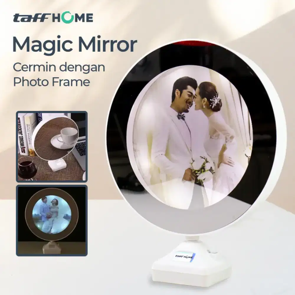 taffhome cermin magic mirror dengan photo frame