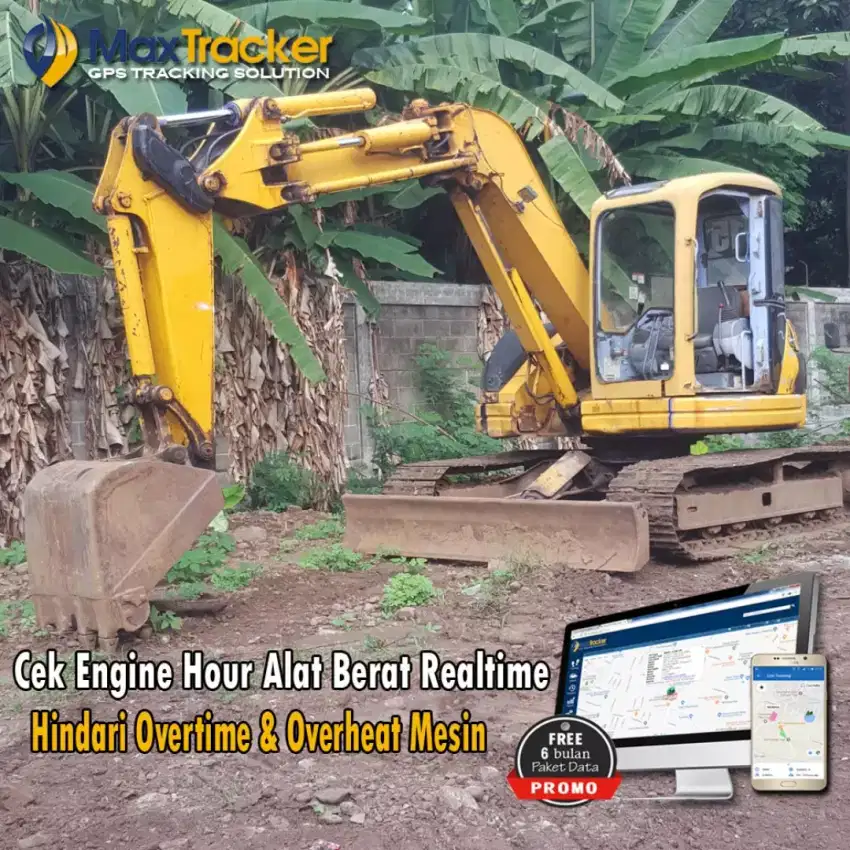 GPS Tracker Khusus Alat Berat Hitung Jam Kerja Hour Meter Free Server