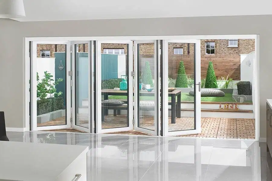 Pintu Lipat upvc 5 daun putih