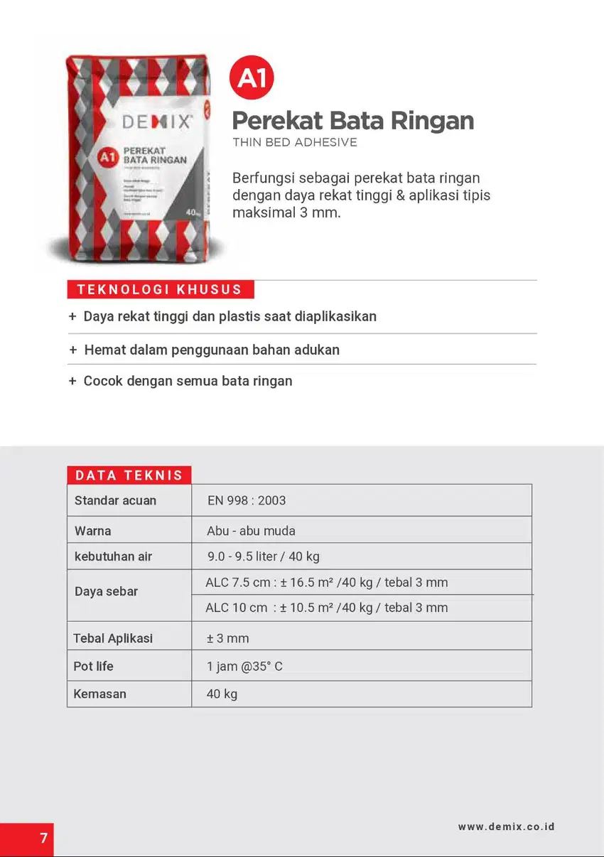 SEDIA MORTAR DEMIX