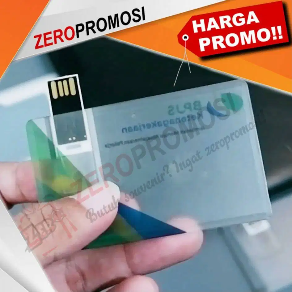 Souvenir Usb Plastik Kartu Transparan FDCD11 Kapasitas 16GB (2.0)