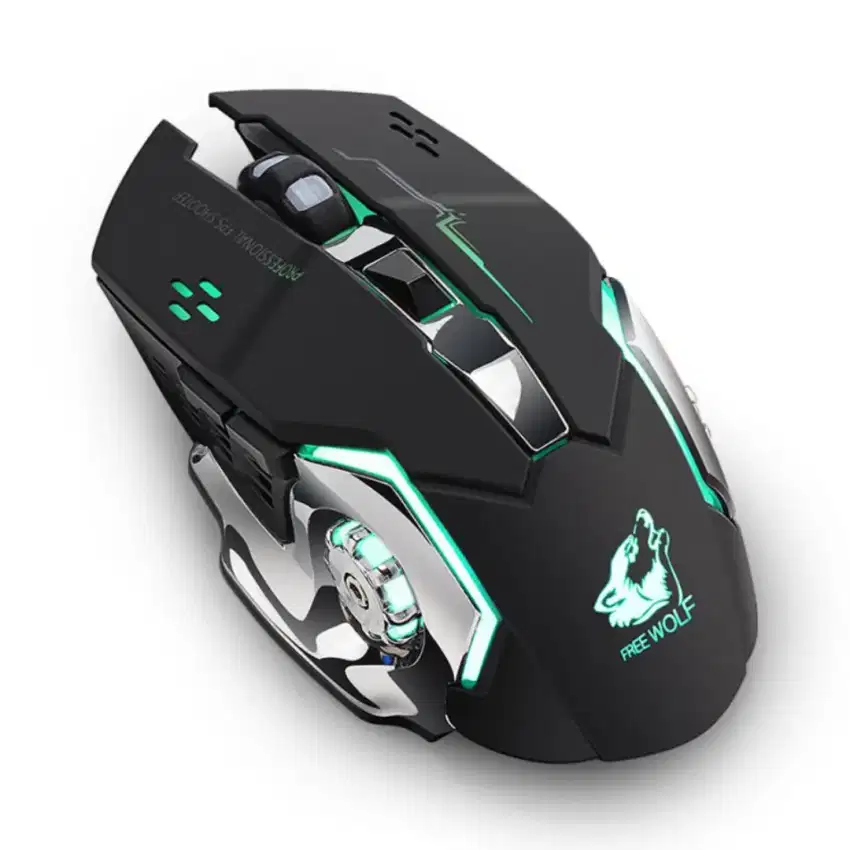 Free Wolf Wireless Gaming Mouse LED Light 1800 DPI