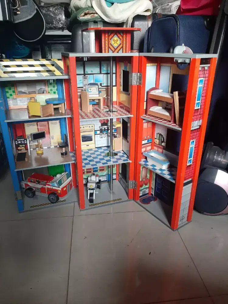 Mainan rumah kayu anak/Kidraft Wooden Playset