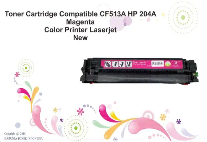 Toner Cartridge Compatible CF513A HP 204A Magenta Color Printer Laser