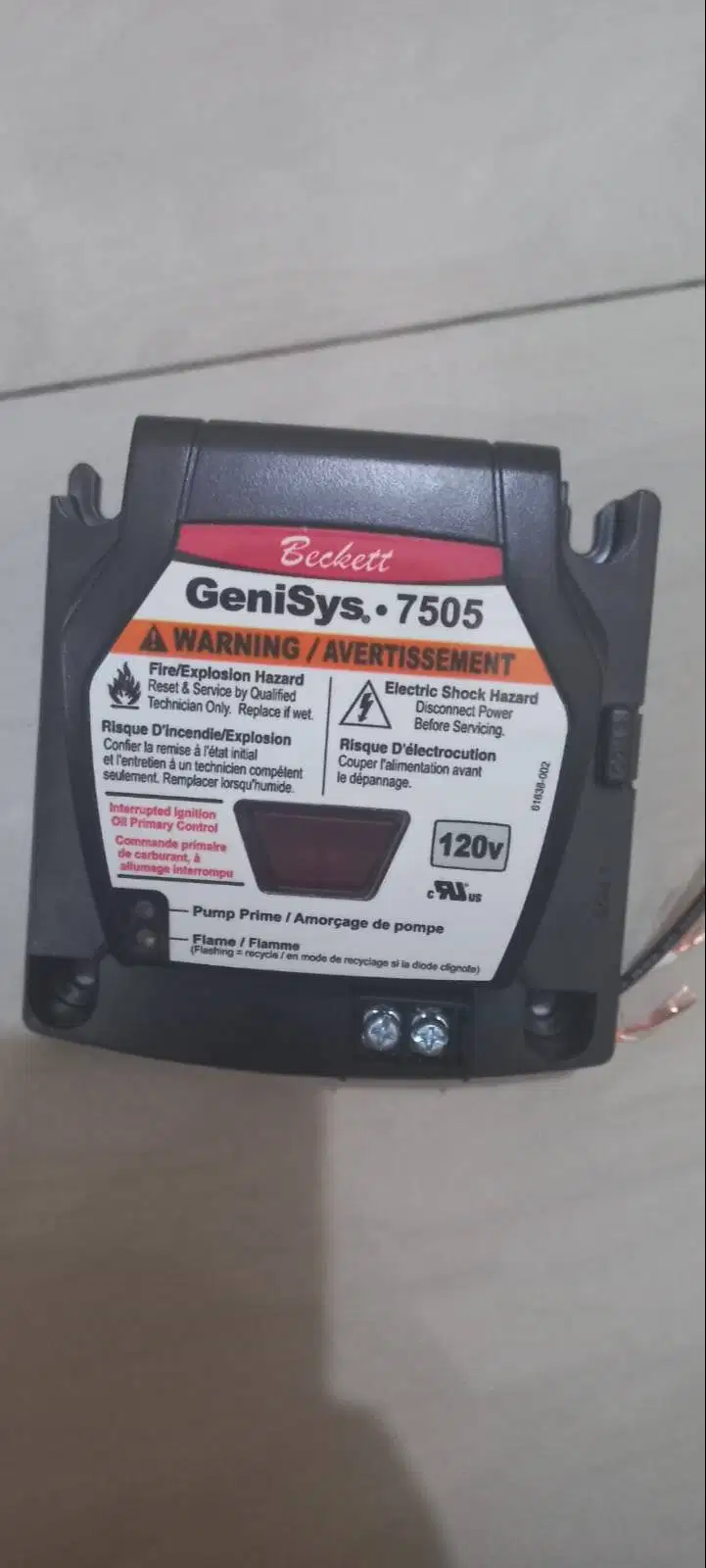 Beckett GeniSys Control Box 7505 A - 0000, 120 V