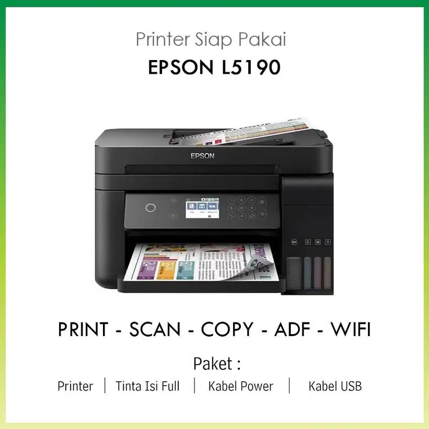 PRINTER SECOND EPSON L5190 PRINT SCAN COPY ADF WIFI