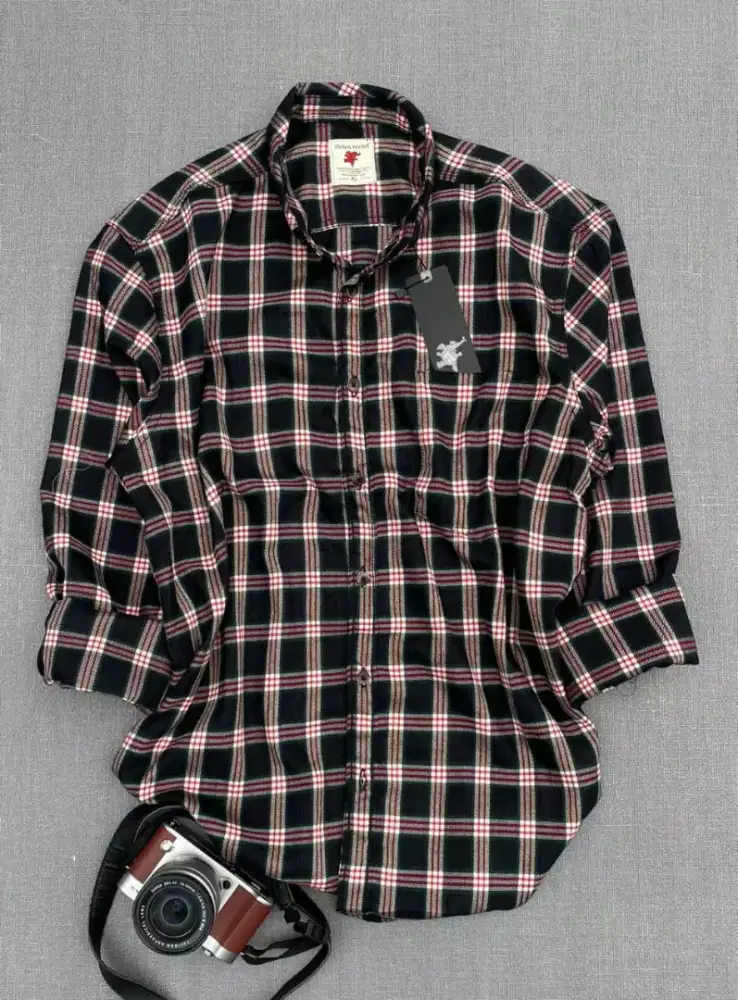 Kemeja Flannel panjang ILEFEN TUELEF. Warna terbaru. Bisa COD