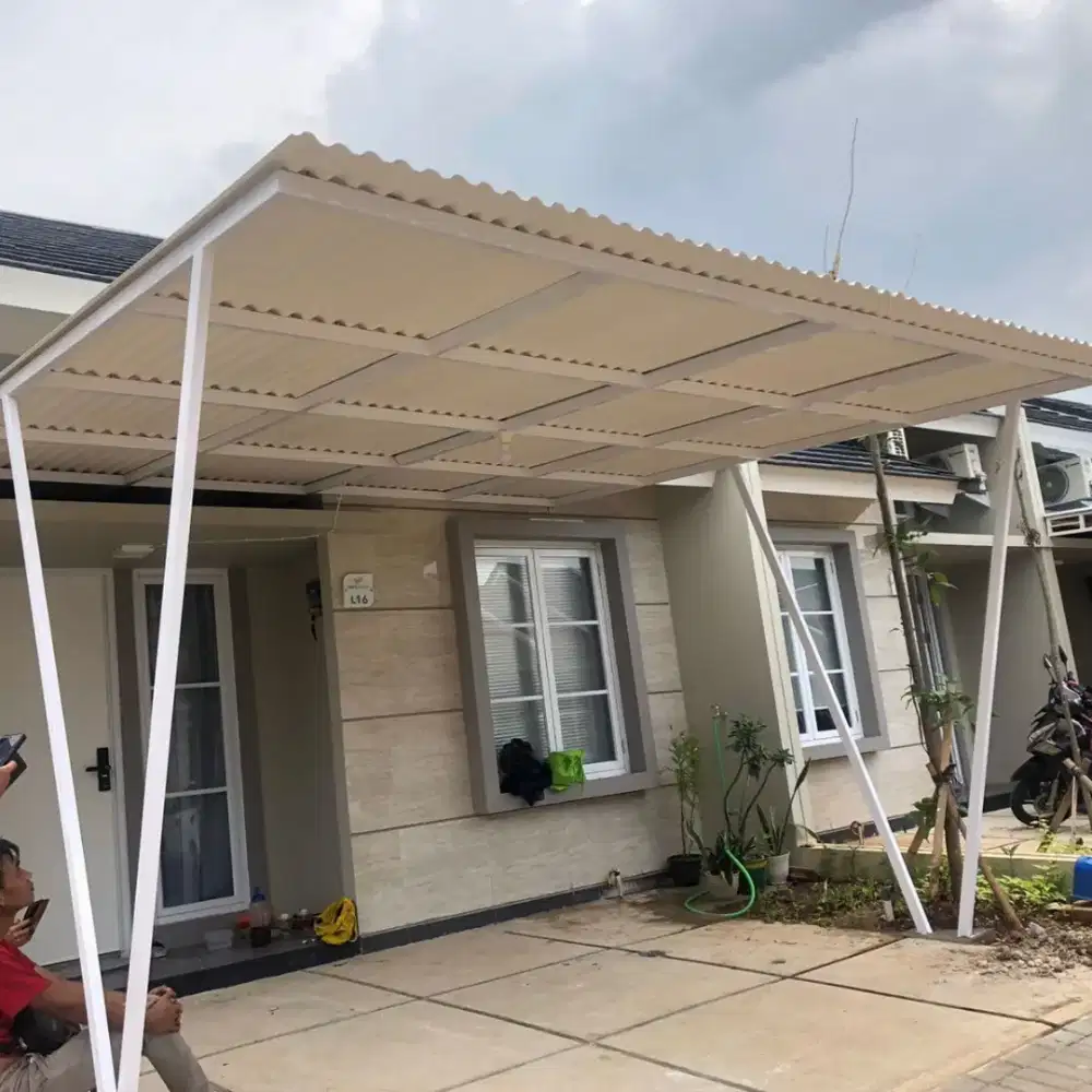 Kanopi Alderon satu layer 350.000 bonus talang air