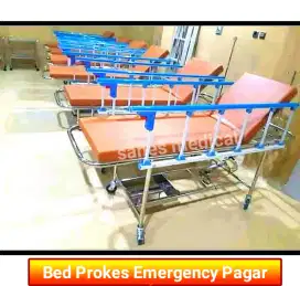 Bed Prokes Emergency Pagar Ranjang Meja Pasien Periksa IGD Rumah Sakit