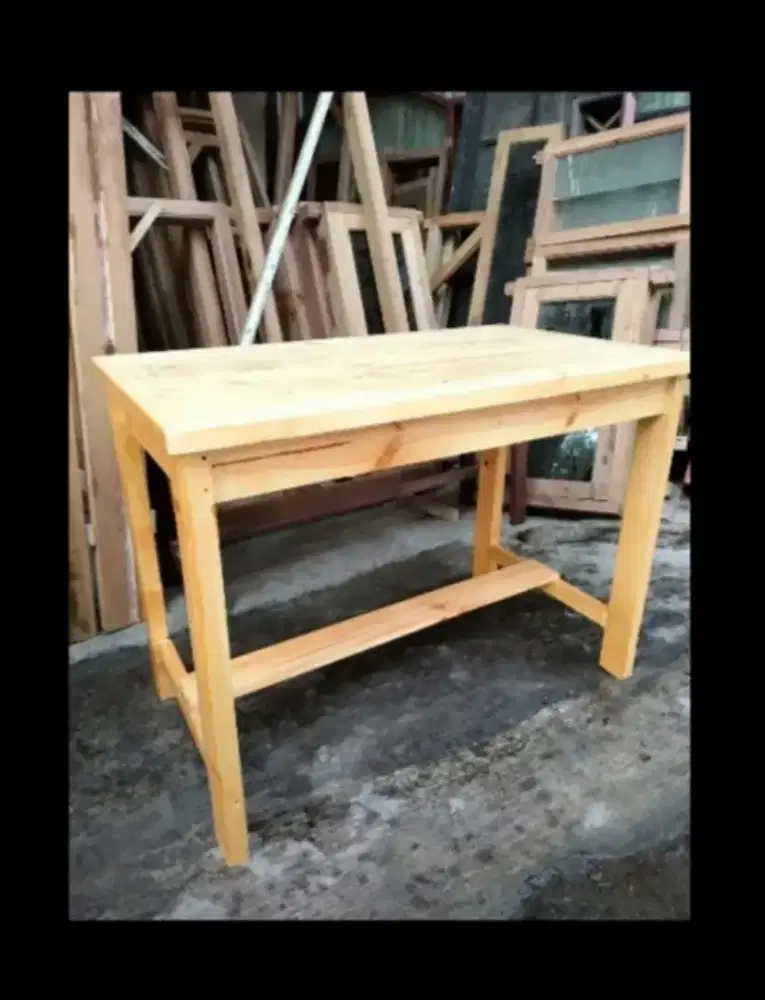 Meja serbaguna jati belanda 60x110 tinggi 75