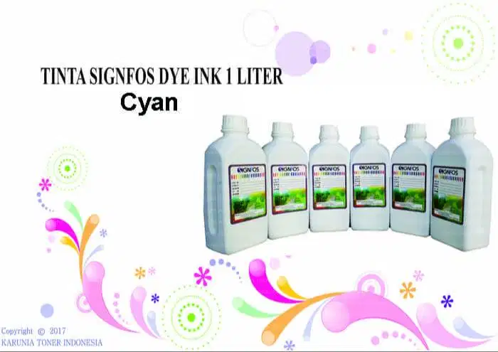 TINTA SIGNFOS DYE INK 1 LITER C M Y K - Biru