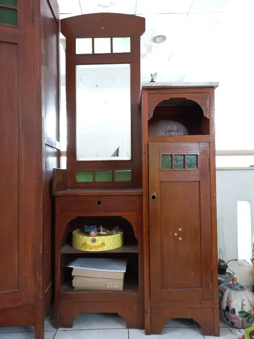 meja rias  jati antik