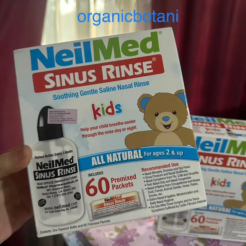 Neilmed Sinus Rinse KIDS(Untuk Anak) Lengkap BOTOL+60premixeds Sachets