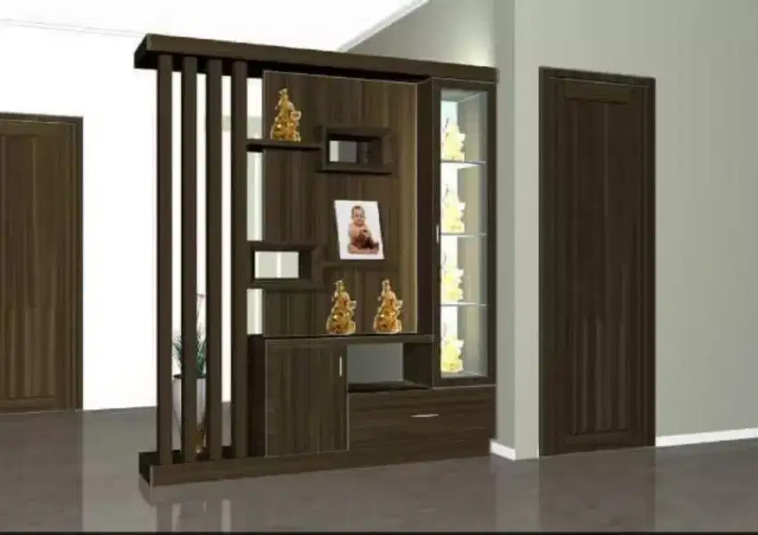 backdrop tv rak dapur kitchen set penyekat buffet lemari baju