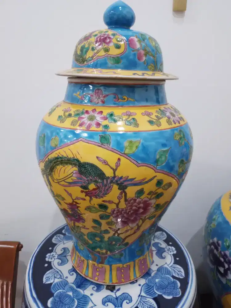 Guci keramik cina jadul nyonya wer T.43cm