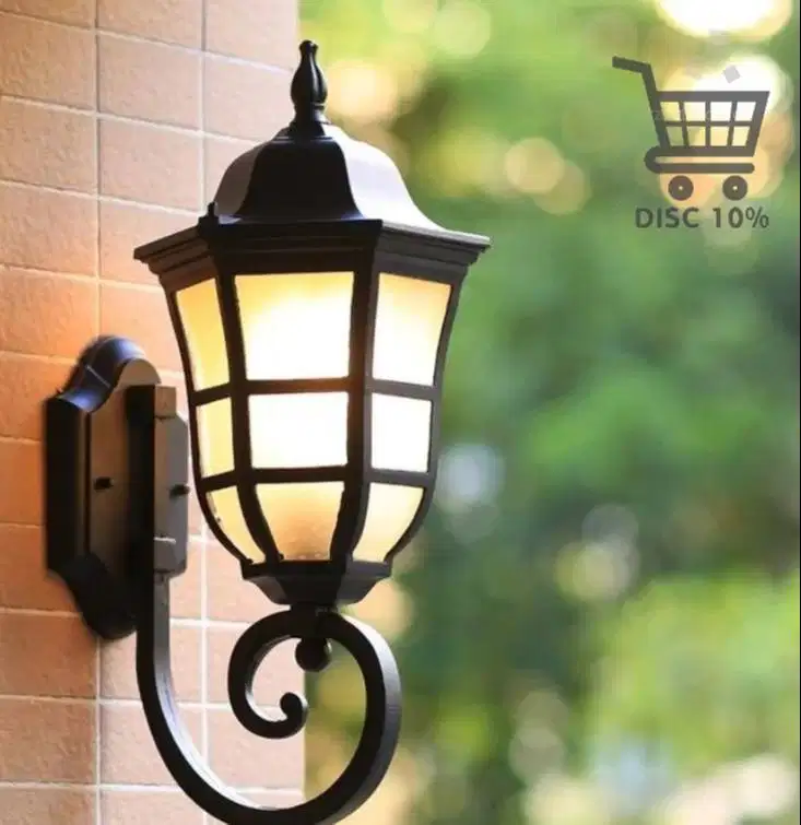 Lampu hias teras taman klasik lampu dinding pilar pagar