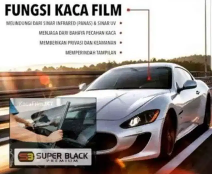 KACA FILM SUPERBLACK 40%, 60%, 80% BERGARANSI