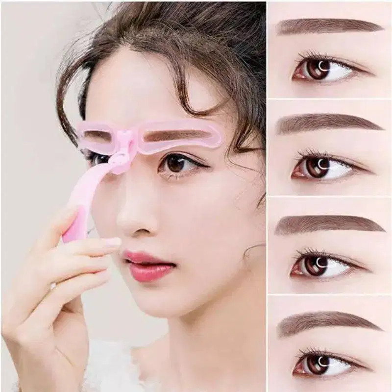 Alat Cetakan Alis Gagang 8in1 Eyebrow Template Kit Alat Cetak Alis