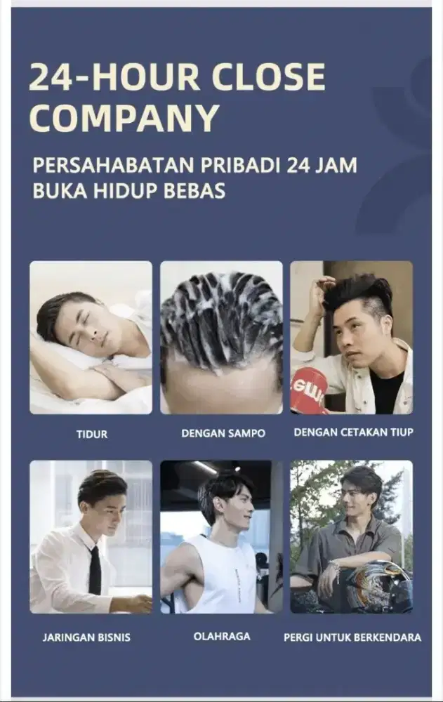 Frontal hair pirce extension - Wig pria bagian depan rambut asli