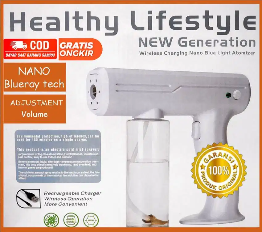 Alat Semprot Electronic Wireless Nano Spray Disinfektan 800ML