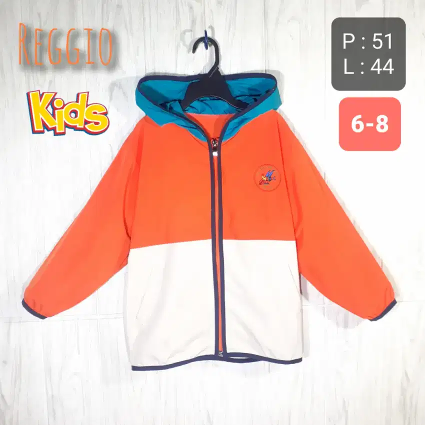 Jaket Windbreaker Anak REGGIO Usia 678 Tahun Bekas Second Original