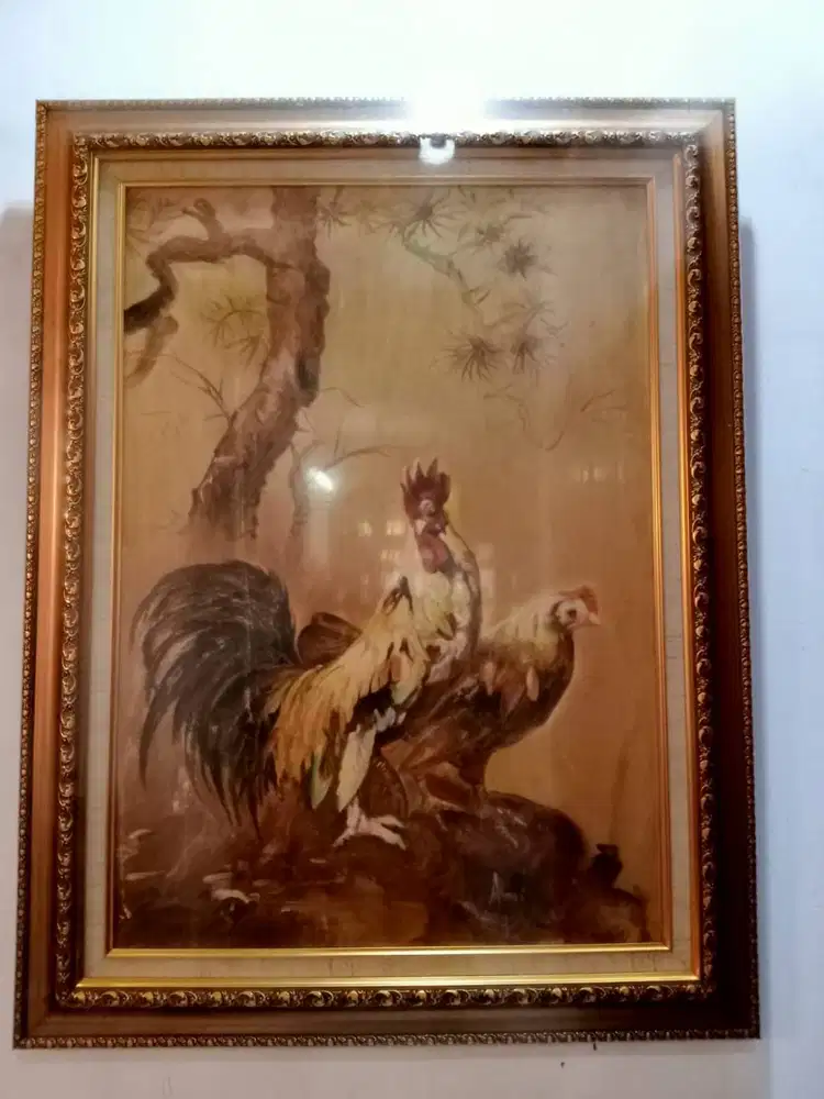 Lukisan Karya Aminuddin/Pemandangan/Ayam Murah