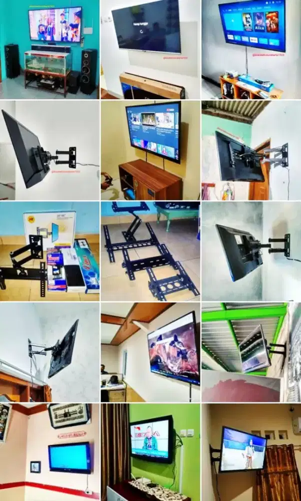 Lengkap plus pasang - bracket/braket/breket tv
