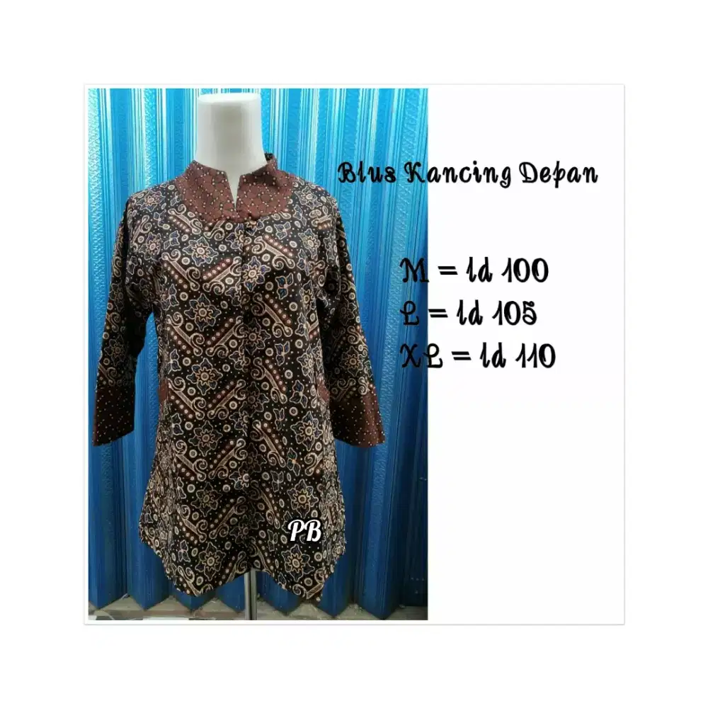 Blouse Kerja Motif Batik