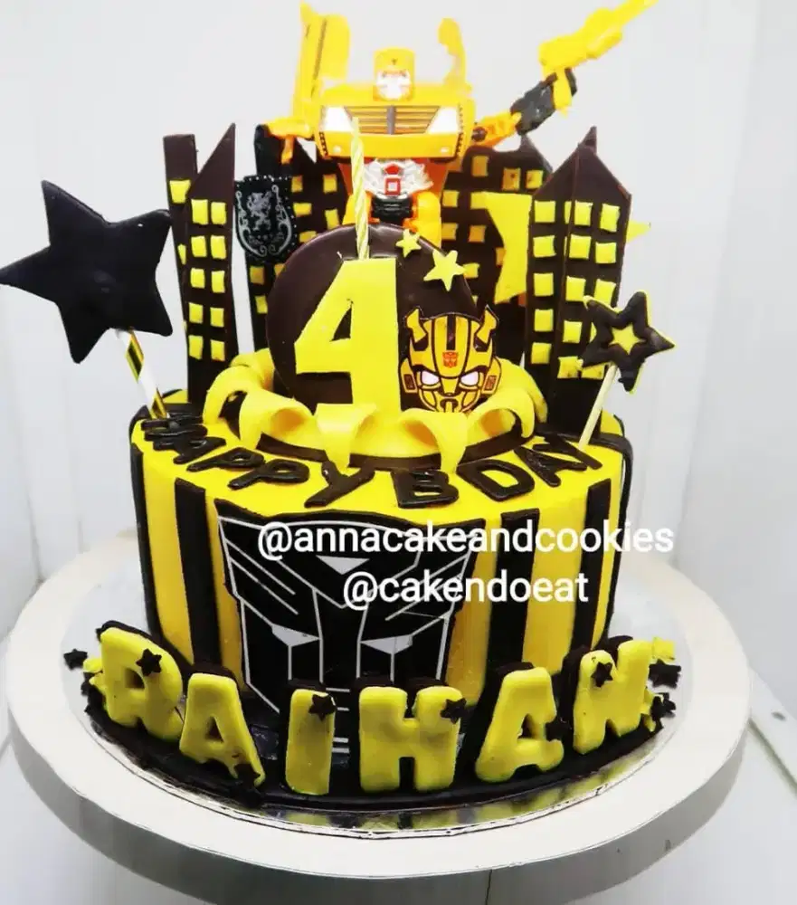Bolu ultah anak cowo bolu transformer bumbble bee