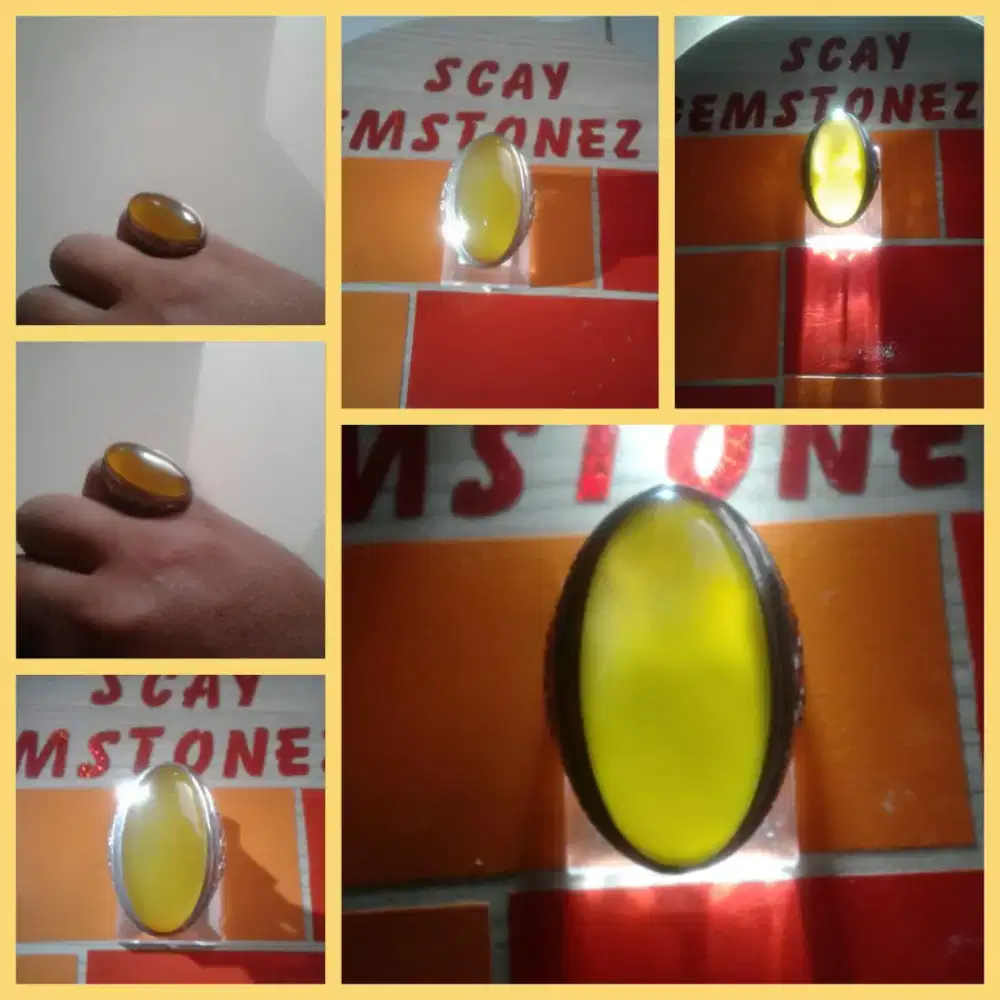 natural batu akik yellow chalcedony