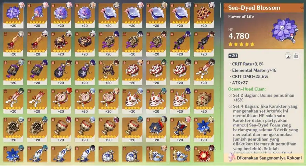 Akun Genshin Impact ASIA server  ver 1.0 - ver 6.5 karakter lengkap