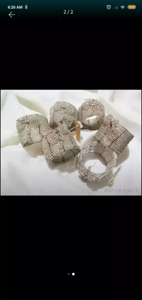 6 buah cincin serbet yg mewahl