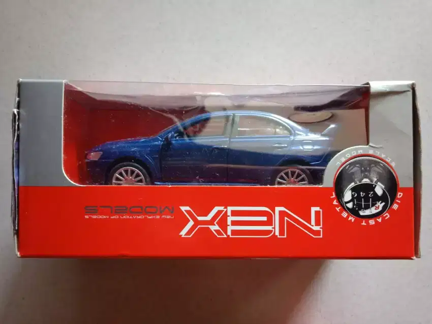 Miniatur Mitsubishi Lancer Evo X ( biru )