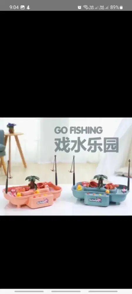 Mainan anak pancing ikan bebek