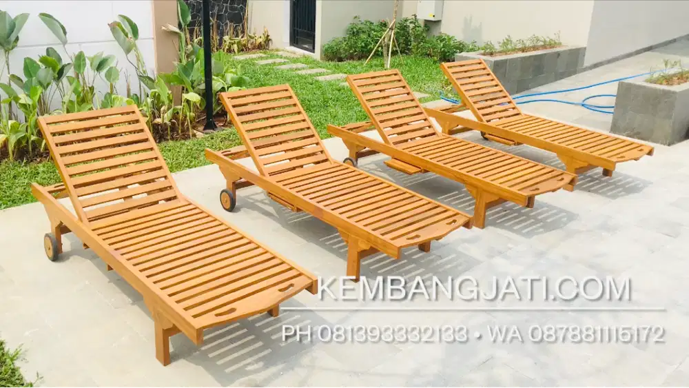 TC kursi kolam kayu jati grade B Jabodetabek