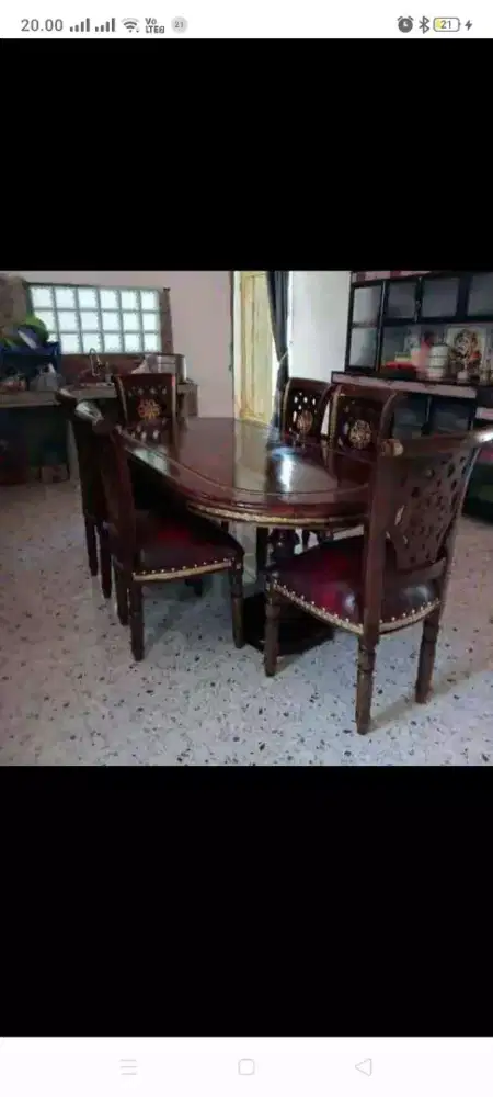 Meja makan Salina kursi 6 promo