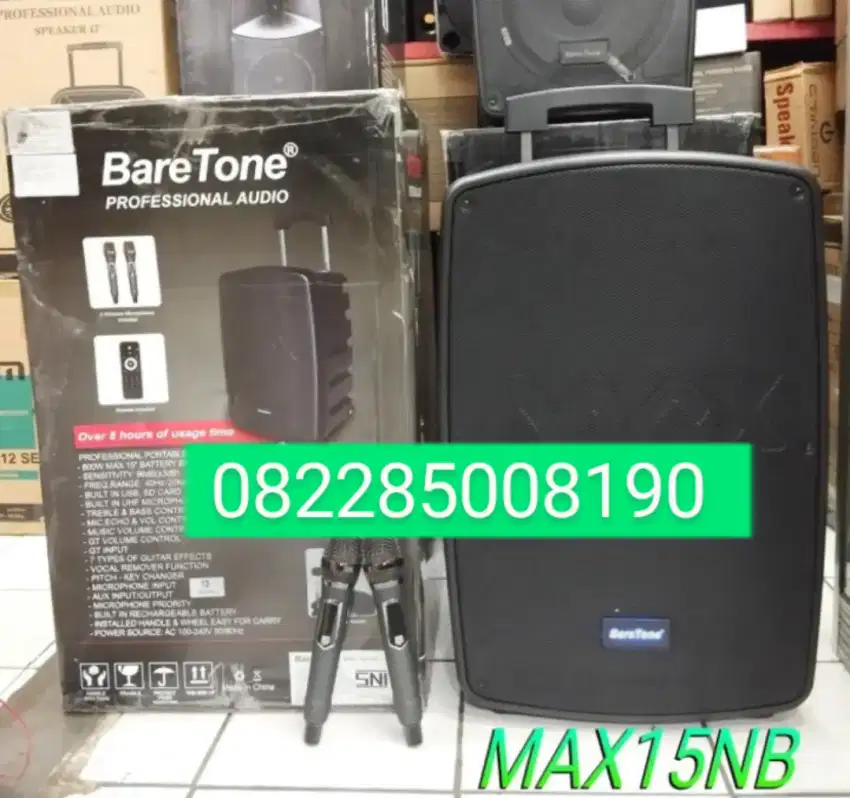 Speaker Karaoke Portabel BareTone MAX15NB 15 800Watt